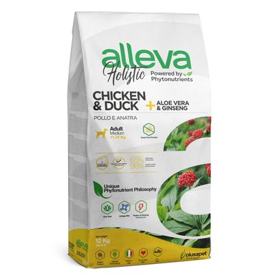 Paquet Alleva - Croquettes Sans Céréales Poulet et Canard Chien de Taille Moyenne