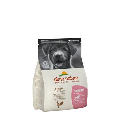 Paquet Almo Nature - Croquettes Holistic Poulet Chiot de Moyenne et Grande Taille