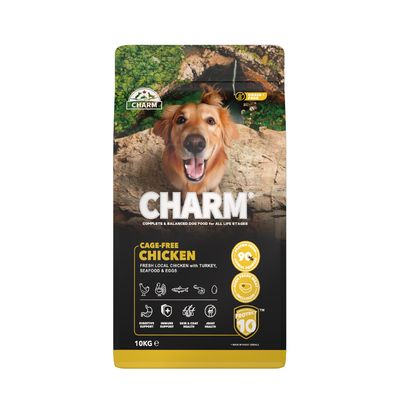 Paquet CHARM Croquettes Poulet Fermier pour Chien 10kg - Sans Céréales