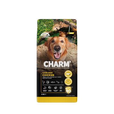 Paquet CHARM Croquettes Poulet Fermier pour Chien 2kg - Sans Céréales