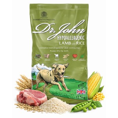 Paquet Croquettes chien adulte – Dr John Agneau & Riz
