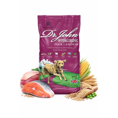 Paquet Croquettes chien adulte – Dr John Canard & Saumon