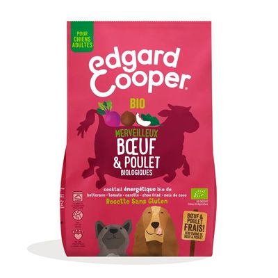 Paquet Edgard Cooper - Croquettes Bio Boeuf et Poulet pour Chien
