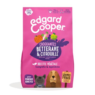 Paquet Edgard Cooper - Croquettes Végétariennes Betterave Citrouille pour Chien