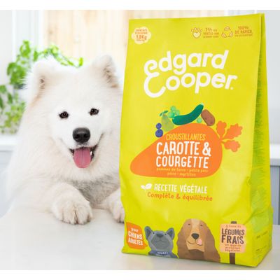 Paquet Edgard Cooper - Croquettes Végétariennes Carotte et Courgette pour Chien