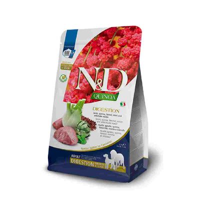 Paquet Farmina N&D Quinoa Adult Digestion agneau, fenouil pour chien