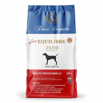 Paquet France Croquettes pour chien adulte - equilibre 25/10