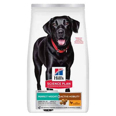 Paquet Hill's Science Plan Adult Perfect Weight & Active Mobility Large poulet pour chien