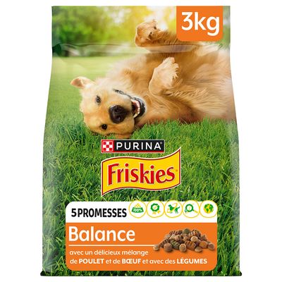 Paquet PURINA FRISKIES Balance poulet, bœuf, légumes pour chien