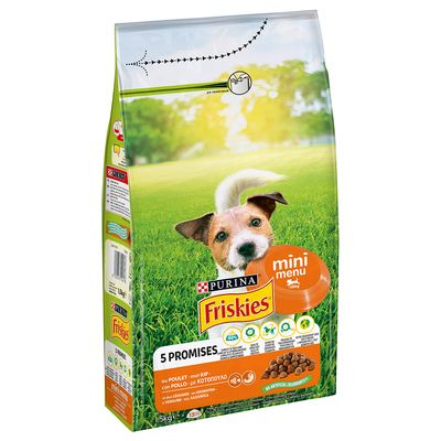 Paquet PURINA FRISKIES Mini poulet, légumes pour chien