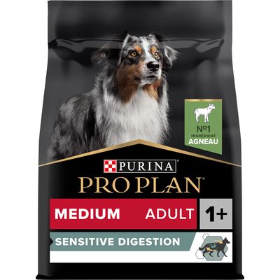 Paquet PURINA PRO PLAN Medium Adult Sensitive Digestion agneau, riz pour chien