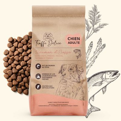 Paquet Truffe Délice Croquettes chien adulte - Saumon d’Écosse